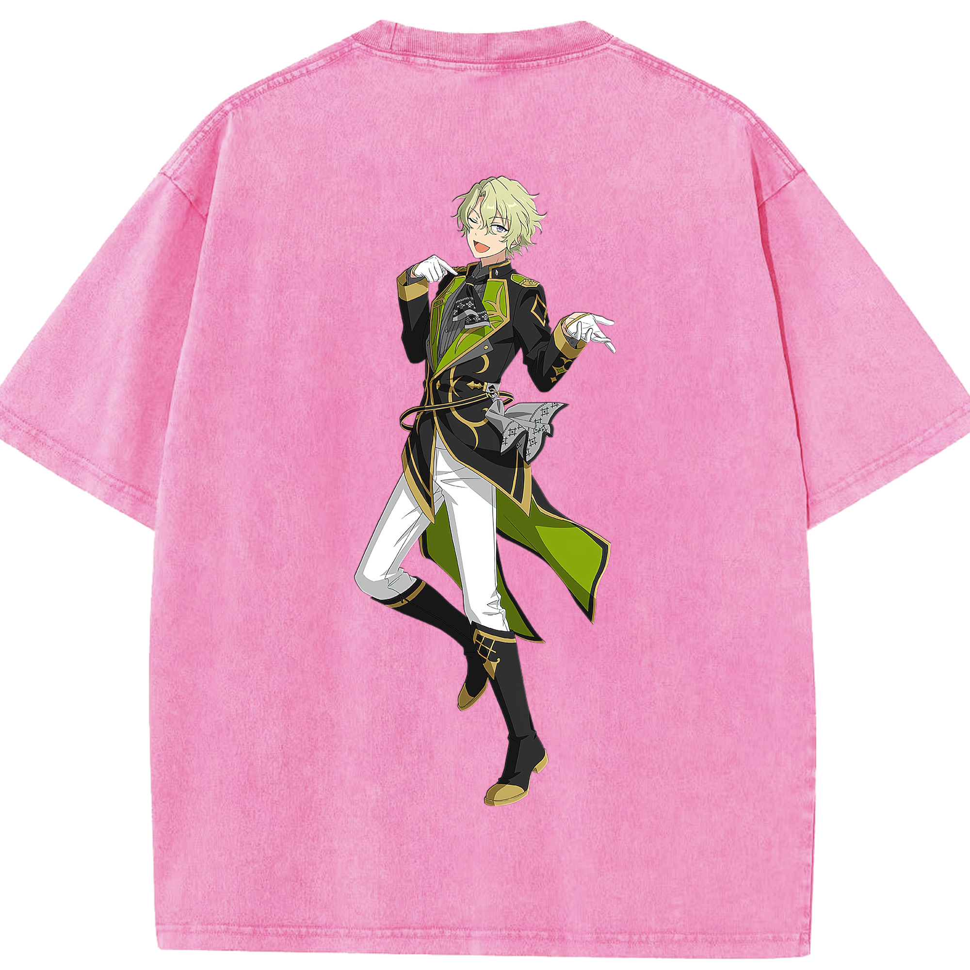 （画像用） あんさんぶるスターズ! Ensemble Stars 綿100% ヴィンテージ風 半袖Tシャツ（背面プリント）